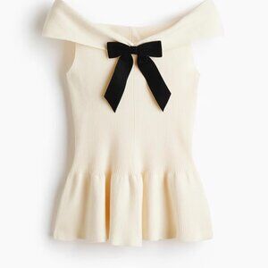 Bow-Detail Off-the-Shoulder Top